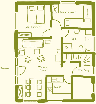 Grundriss Ferienwohnung